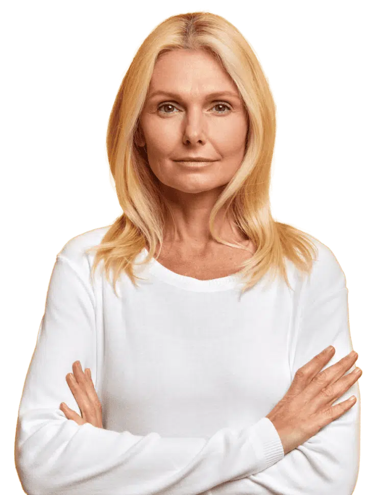 Lächelnde Frau mittleren Alters